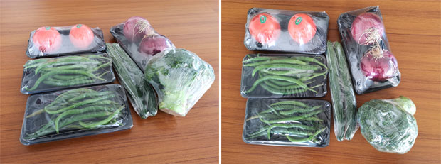 蔬菜生鲜收缩包装机设备样品